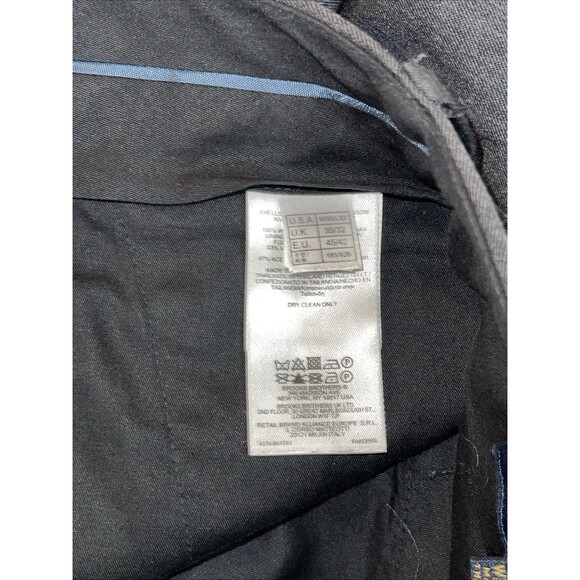 Brooks Brothers Regent Fit Wool Suit Dress Pants  Size 35X32 Business Black - Picture 7 of 10